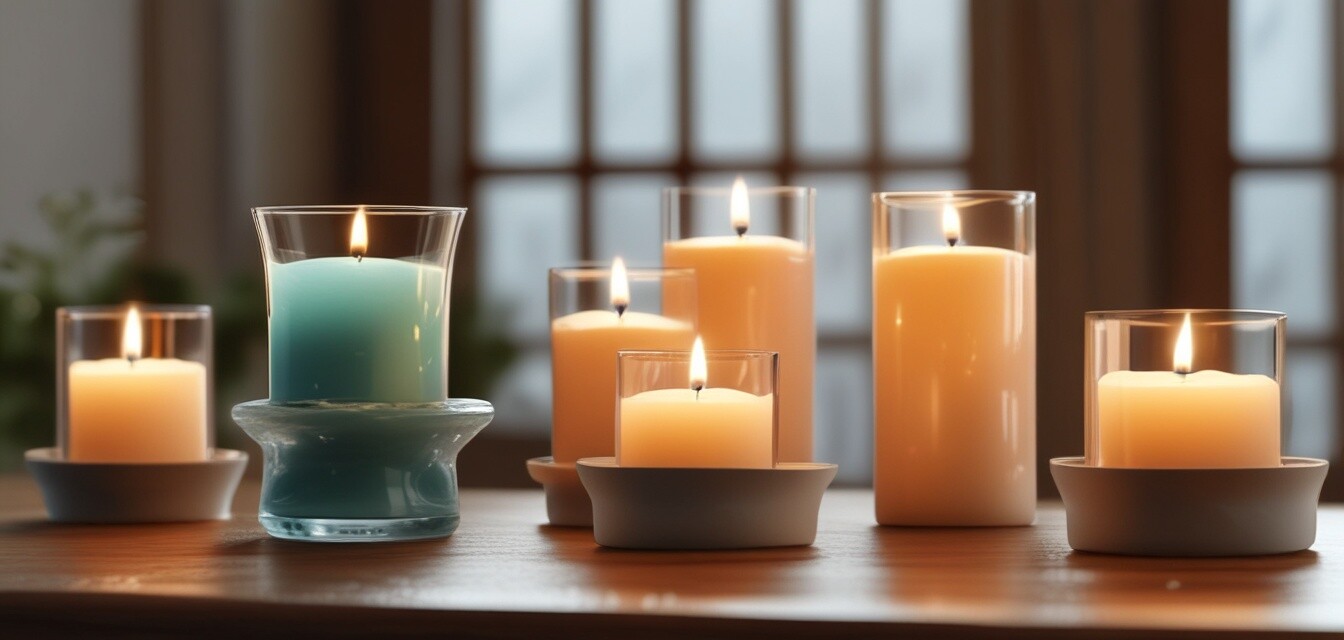 Decorative candles on a table