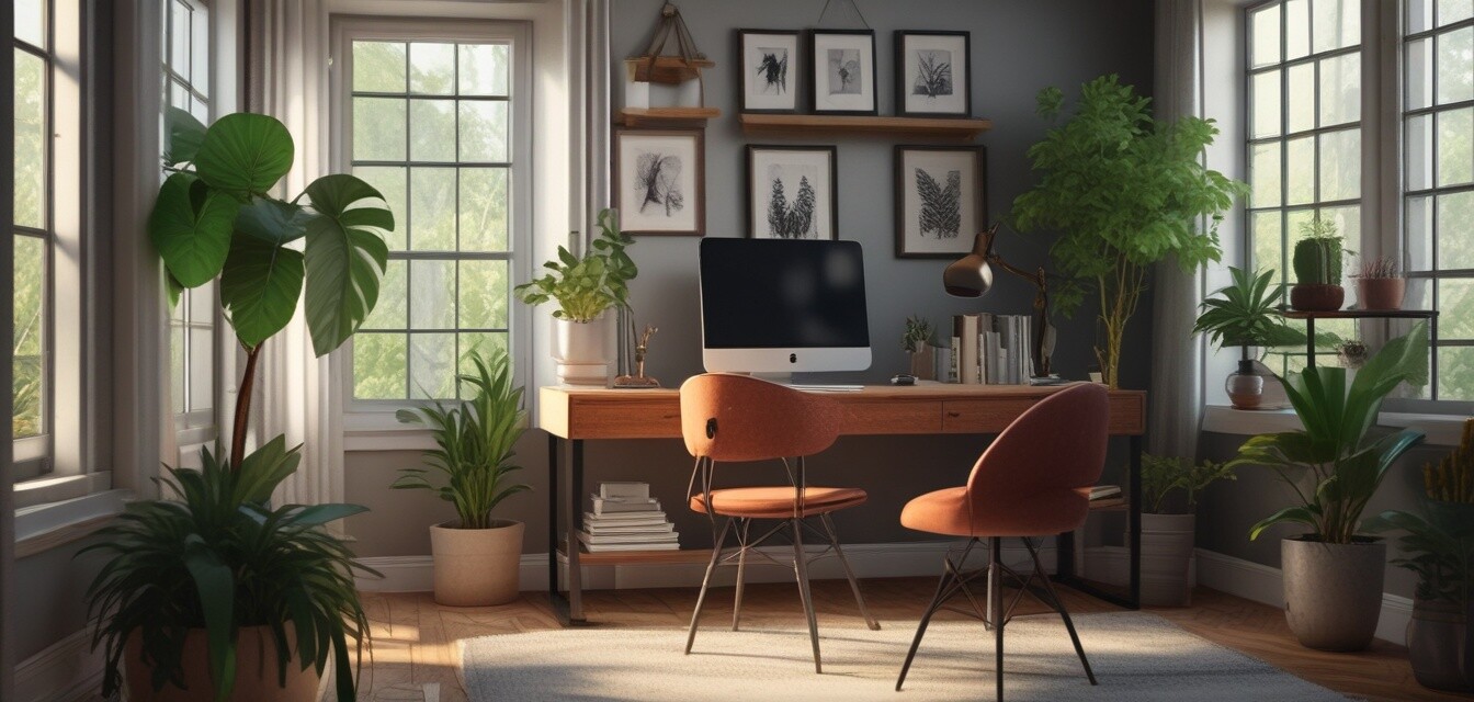 Decorated home office