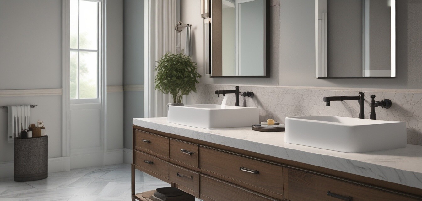 Modern bathroom fixtures